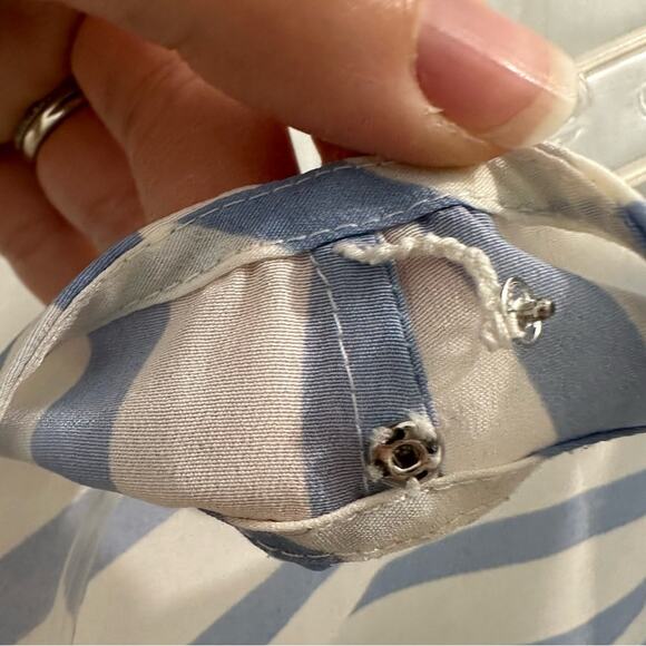 J. Crew Blue & White Striped Sleeveless Blouse 0 XS Coastal - Picture 8 of 8